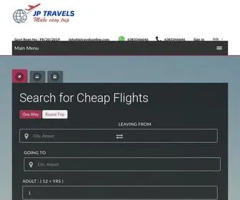 JPtravelsonline.com(Cheapest flight) Screenshot