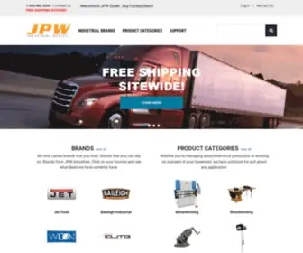 Jpwoutlet.com(Baileigh Industrial) Screenshot