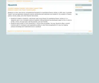 Jquantlib.org(JQuantLib 0.2.6) Screenshot