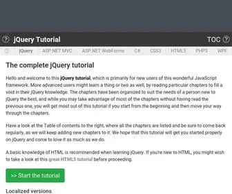 Jquery-Tutorial.net(The complete jQuery tutorial) Screenshot