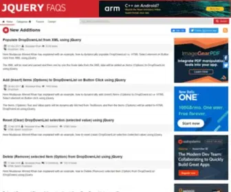 Jqueryfaqs.com(JQuery Frequently Asked Questions and their answers) Screenshot