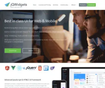 Jqwidgets.com(JQWidgets UI for Angular) Screenshot