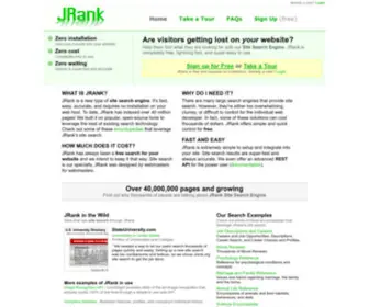 Jrank.org(Put a search engine on your web site or add search to your blog) Screenshot