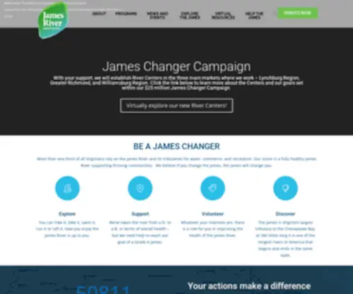 Jrava.org(James River Association) Screenshot