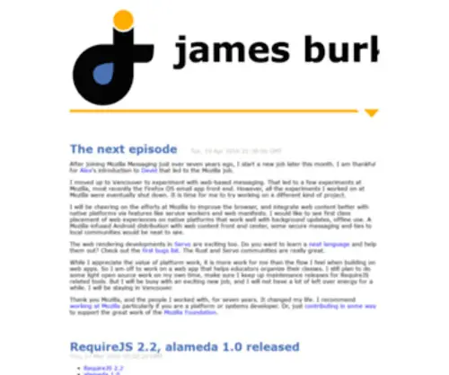 Jrburke.com(James Burke) Screenshot