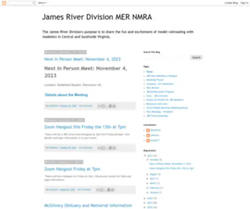 JRDNmra.com(James River Division MER NMRA) Screenshot