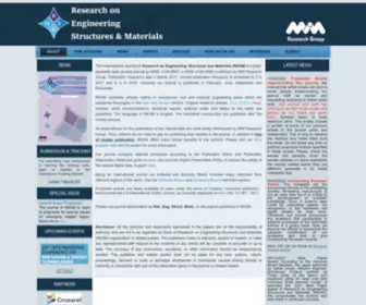 Jresm.org(Website of Journal of Research on Engineering Structures & Materials) Screenshot