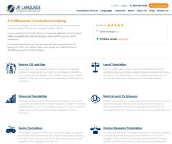 Jrlanguage.com(Translation Services Company) Screenshot