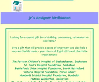 JRsdesignerbirdhouses.ca(Deluxe bird houses) Screenshot