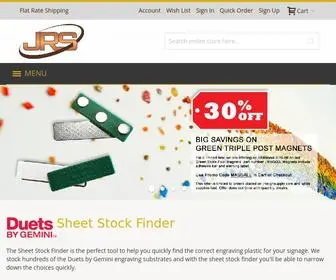JRssignsupply.com(Manufacturer of Sign Frames and Holders. Distributor of Laser and Rotary Engraving Substrates) Screenshot