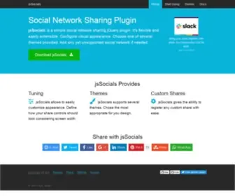 JS-Socials.com(Simple Social Network Sharing Plugin) Screenshot