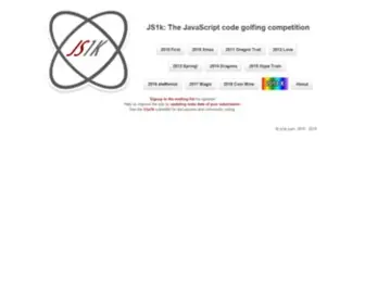 JS1K.com(The JavaScript code golfing competition) Screenshot
