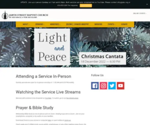 JSBC.org(Jarvis Street Baptist Church) Screenshot