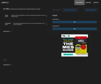 Jsben.ch(Performance Benchmarking Playground for JavaScript) Screenshot