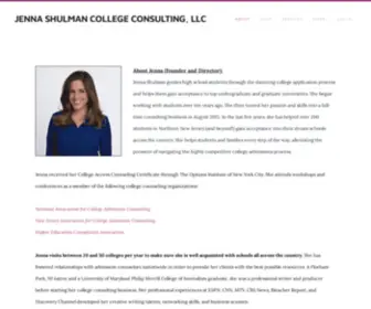 Jscollegeconsulting.com(JENNA SHULMAN COLLEGE CONSULTING) Screenshot