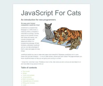 Jsforcats.com(JavaScript for Cats) Screenshot