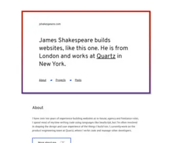 Jshakespeare.com(James Shakespeare) Screenshot