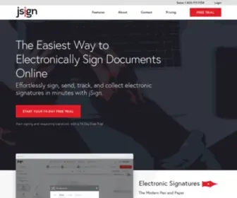 Jsign.com(Sign Documents Online with Electronic Signatures) Screenshot