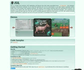 Jsil.org(JSIL is an open source compiler) Screenshot
