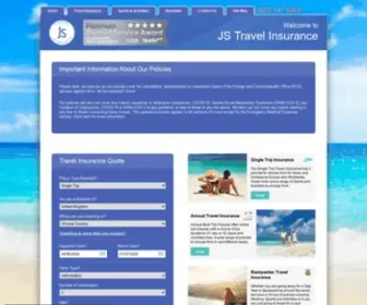 Jsinsurance.co.uk(Travel Insurance and Holiday Insurance) Screenshot