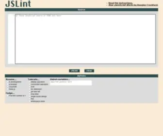 Jslint.com( The JavaScript Code Quality Tool) Screenshot