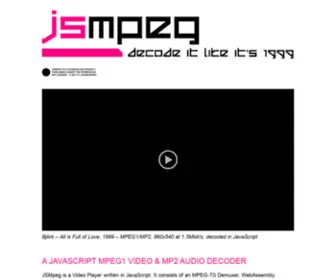 JSmpeg.com(Decode it like it's 1999) Screenshot