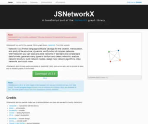Jsnetworkx.org(Jsnetworkx) Screenshot