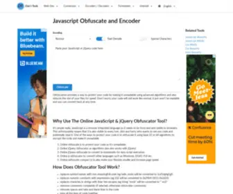 Jsobfuscate.com(Free online JavaScript and jQuery minifier tool) Screenshot