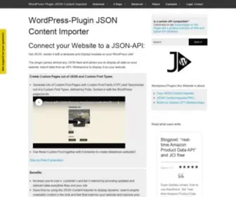 Json-Content-Importer.com(Wordpress-Plugin JSON Content Importer) Screenshot