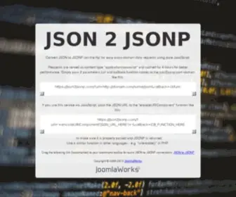 Json2Jsonp.com(A web service to convert JSON to JSONP) Screenshot