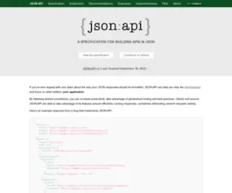 Jsonapi.org Screenshot