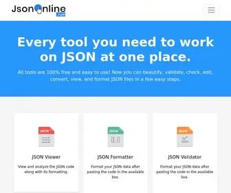 Jsononline.net(Free Online JSON Tools) Screenshot