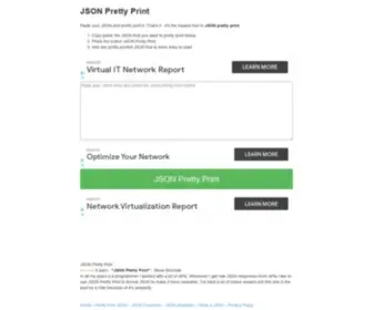 Jsonprettyprint.net(✅) Screenshot