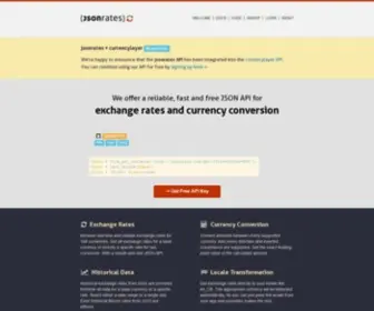 Jsonrates.com(Currency exchange rates JSON API) Screenshot