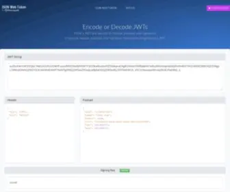 Jsonwebtoken.io(JSON Web Token for Java and Android) Screenshot