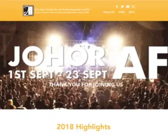 Jspa.org.my(Johor Society for the Performing Arts) Screenshot