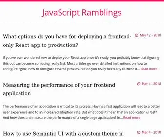 Jsramblings.com(JavaScript Ramblings) Screenshot