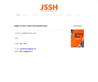 JSShjournal.com(Journal of Social Sciences and Humanities) Screenshot