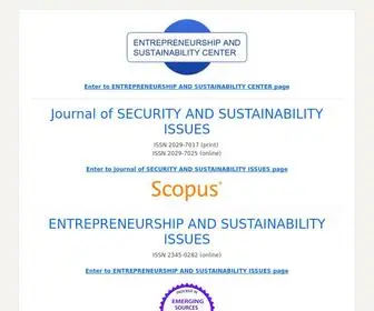 Jssidoi.org(Entrepreneurship and Sustainability Center) Screenshot