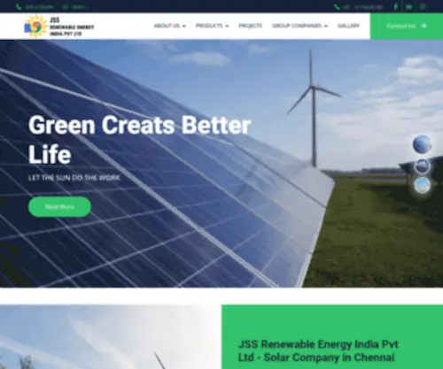JSsrenewable.com(Solar Companies in Chennai) Screenshot