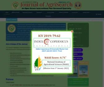 Jsure.org.in(Journal of AgriSearch) Screenshot