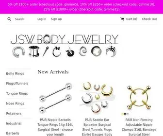 JSwbodyjewelry.com(JSW Body Jewelry) Screenshot