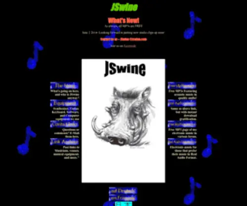 Jswine.com(Free MP3 files blues jazz rock by JSwine aka J Swine now with video") Screenshot