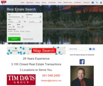 Jtimdavis.com(The Tim Davis Real Estate Group located in beautiful Redmond Oregon) Screenshot