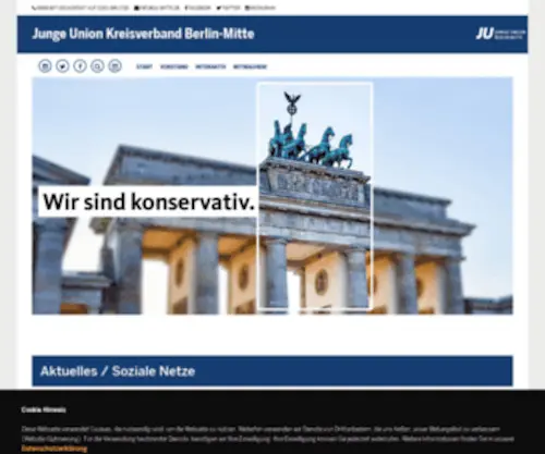 JU-Mitte.de(Junge Union Kreisverband Berlin) Screenshot