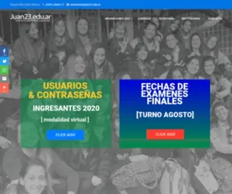 Juan23.edu.ar(Bahía Blanca) Screenshot