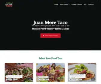 Juanmoretacotours.com(Juan More Taco) Screenshot