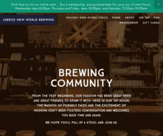 Jubeckbrewing.com(Jubeck New World Brewing) Screenshot