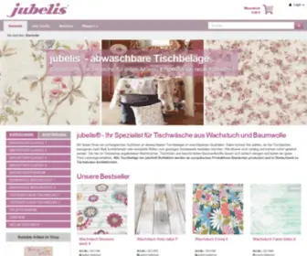 Jubelis.de(Abwaschbare Tischdecken aus Wachstuch als kostenlose MaÃanfertigung hier bequem online bestellen) Screenshot