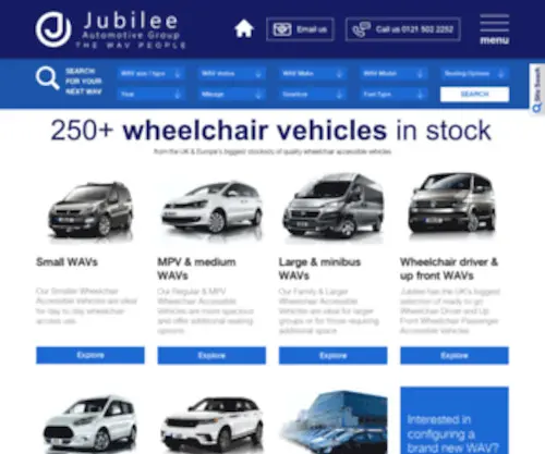 Jubileemobility.co.uk(New and Used wheelchair accessible vehicles for sale) Screenshot